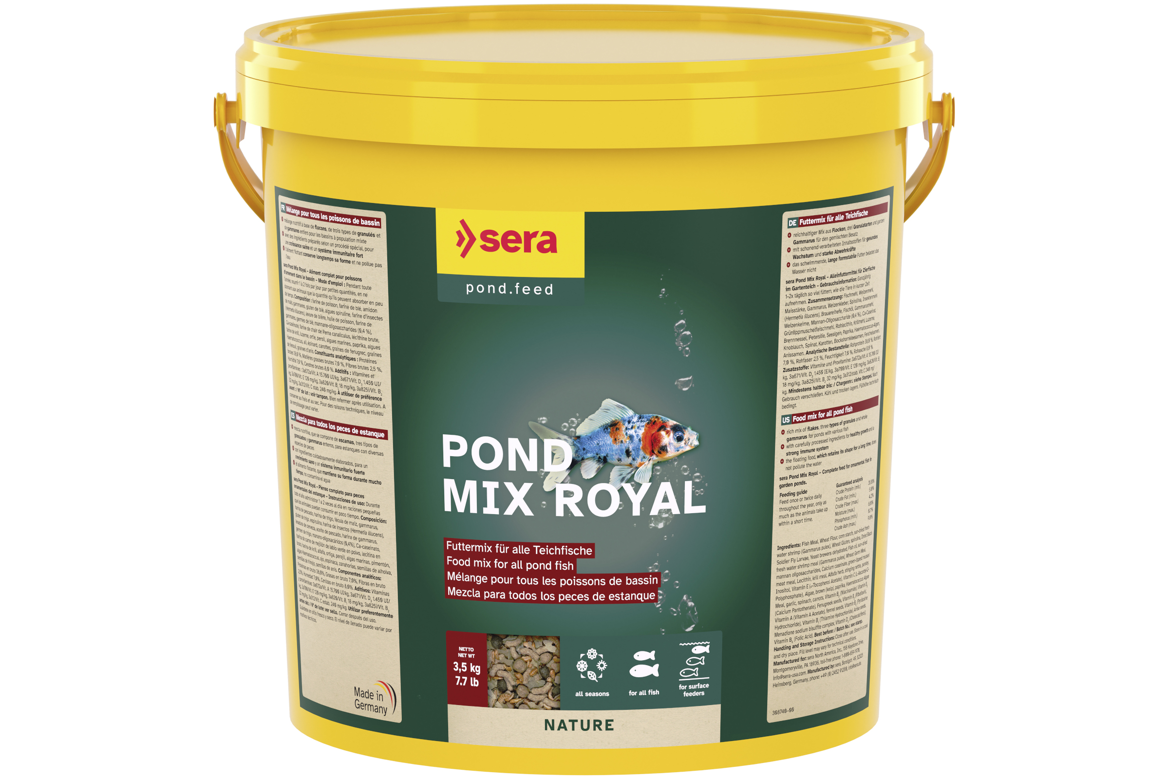 Sera Pond Mix Royal nature, Teichfischfutter, 21 l